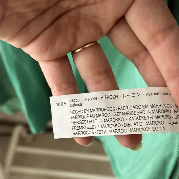 Zara green leg slit Midi Skirt M - Picture 7 of 7